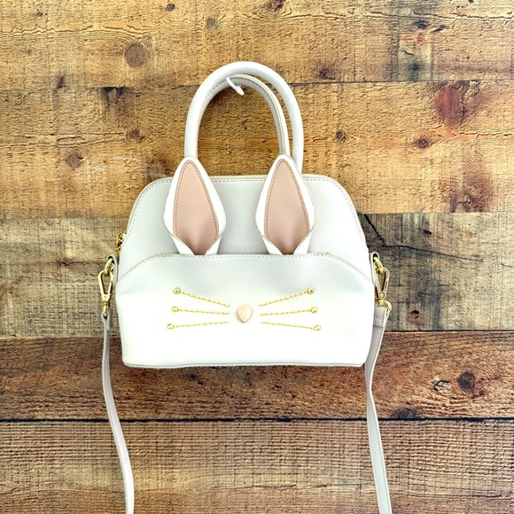 Charming Charlie Cream Bunny Rabbit Ear Handbag - Picture 1 of 6
